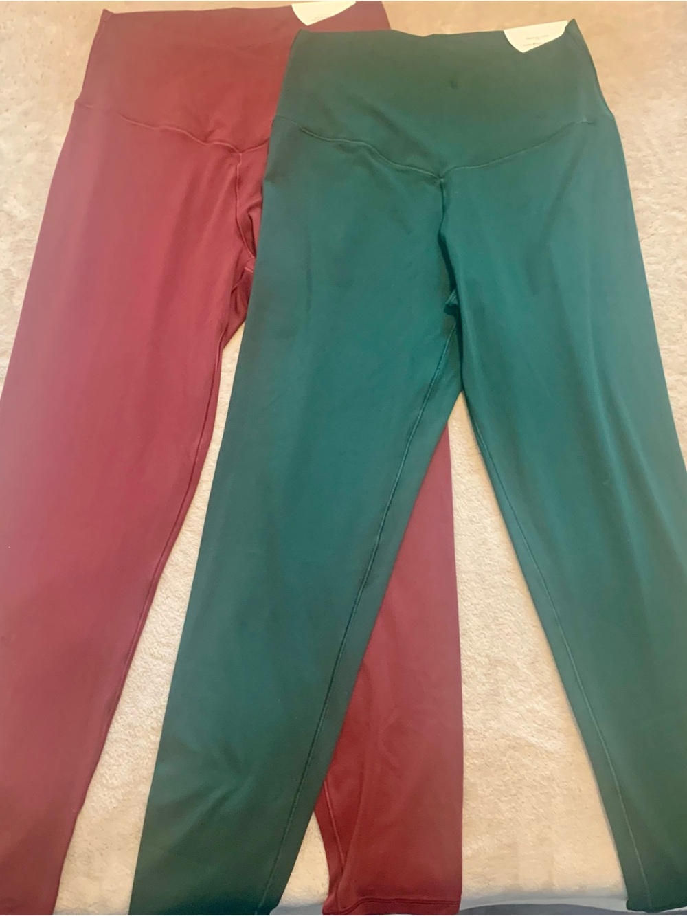 aerie NWT Leggings in Green and Burgundy